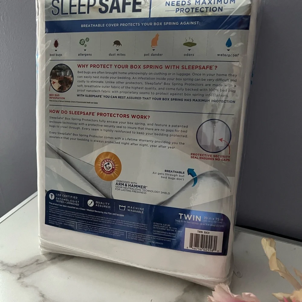 Sleep Safe Ultimate Anti-Bed Bug Box Spring 6 In Uno Protection 39x75
